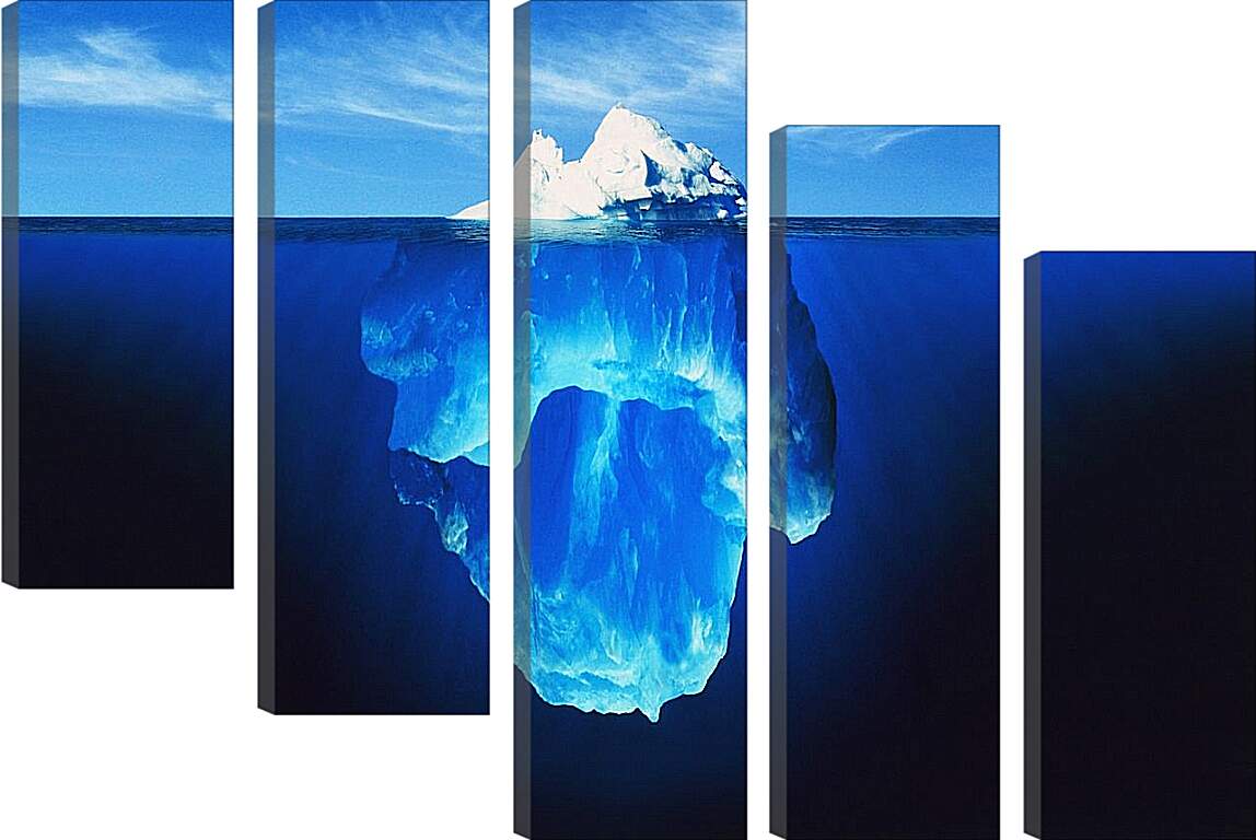 Модульная картина - Айсберг под водой