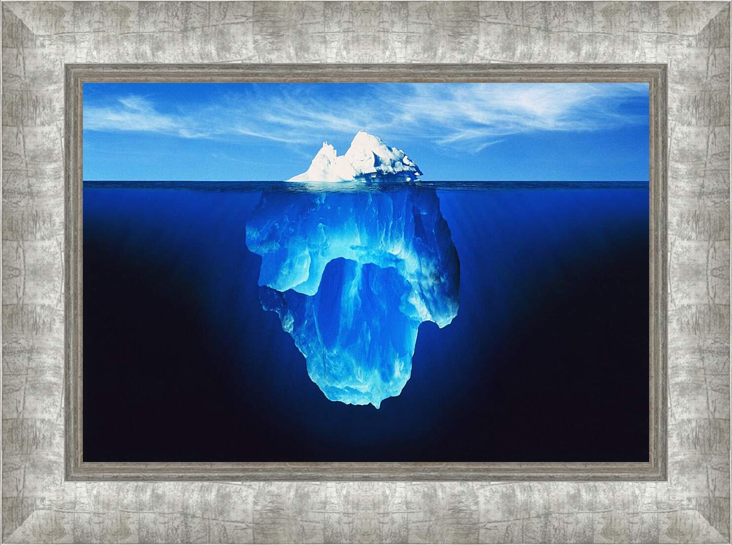 Картина в раме - Айсберг под водой