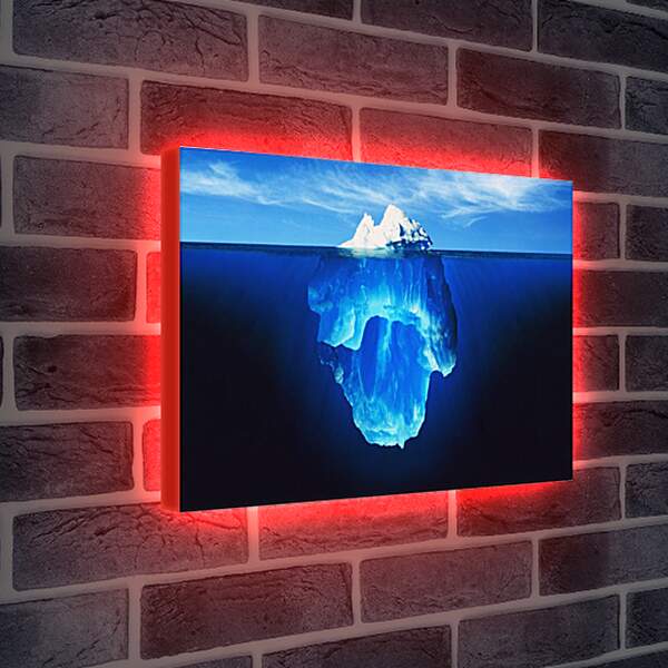 Лайтбокс световая панель - Айсберг под водой