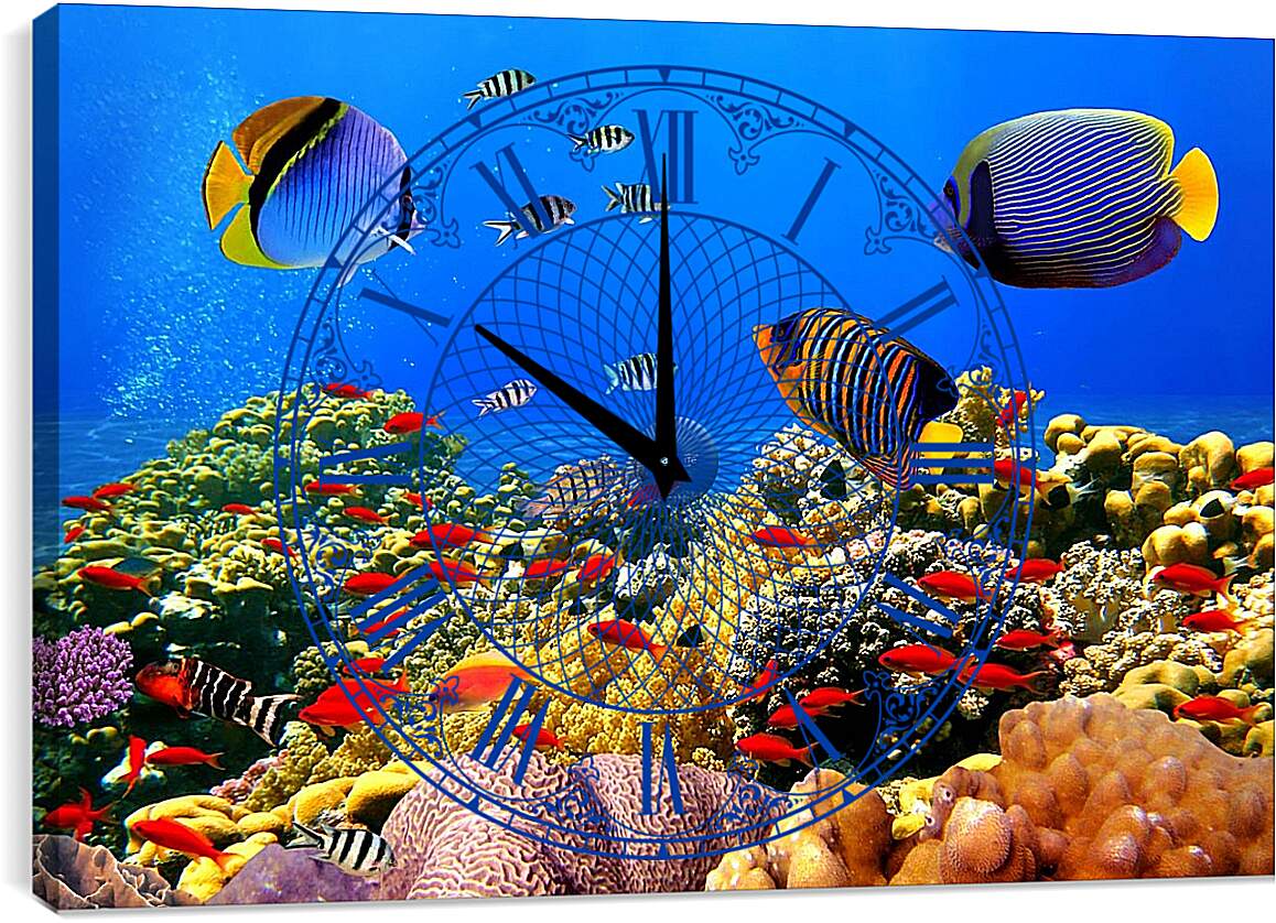 Часы картина - Рыбы