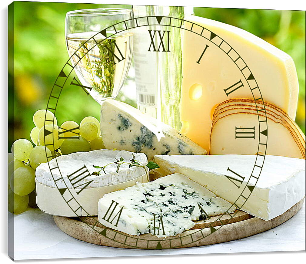 Часы картина - Ассорти сыров