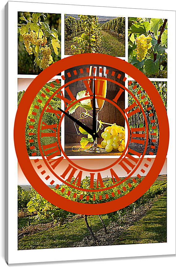 Часы картина - Виноградники