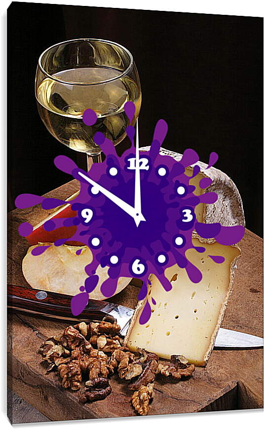 Часы картина - Закуска под вино