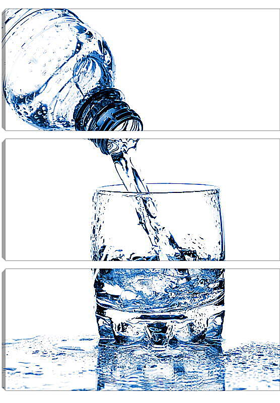 Модульная картина - Стакан воды