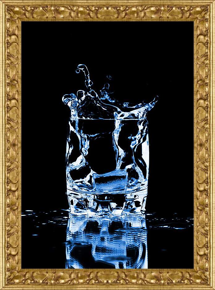 Картина в раме - Вода и лед