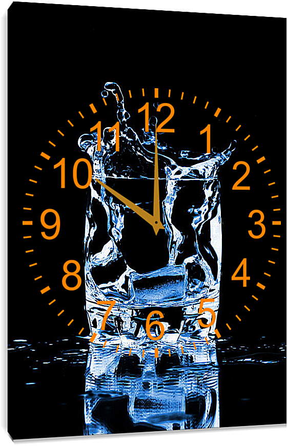 Часы картина - Вода и лед
