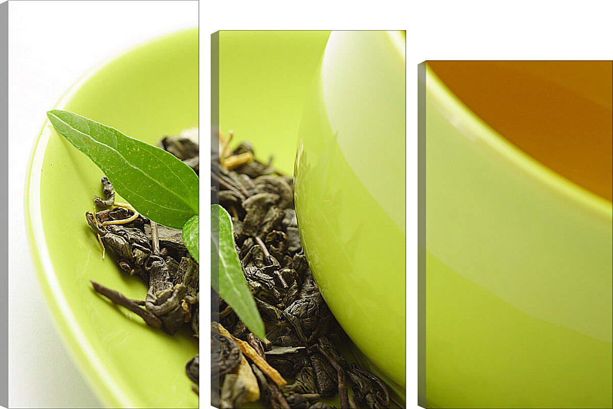 Модульная картина - Чаинки зеленого чая