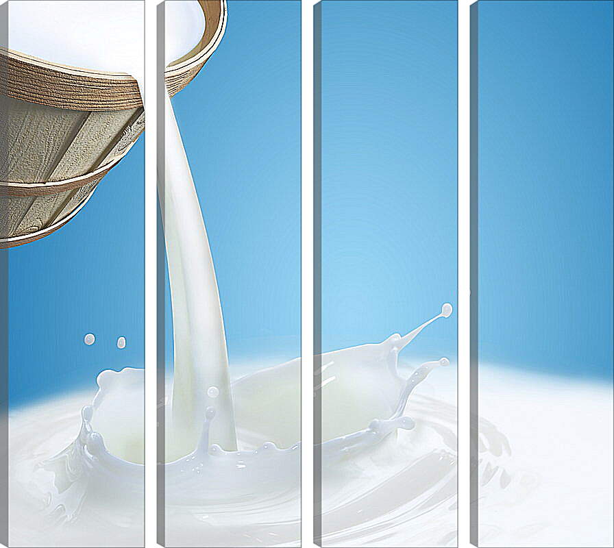 Модульная картина - Молоко из кадки