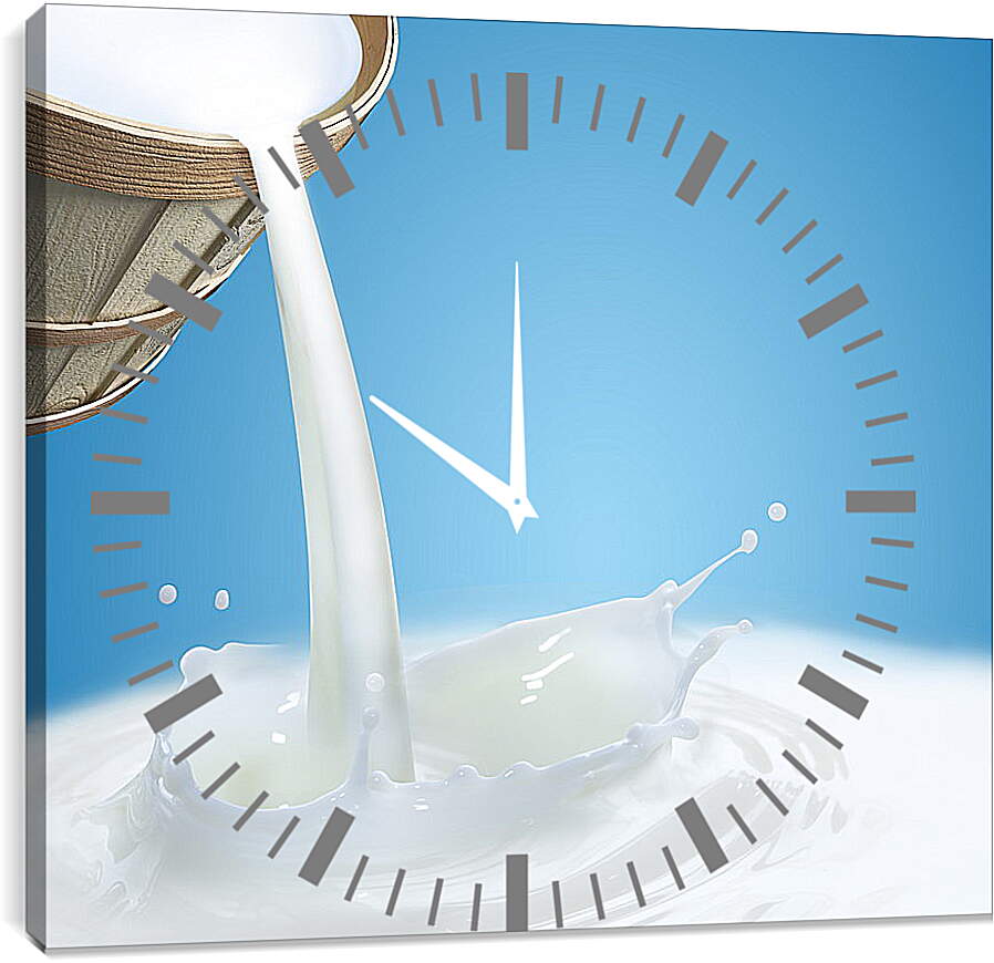Часы картина - Молоко из кадки