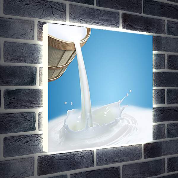 Лайтбокс световая панель - Молоко из кадки