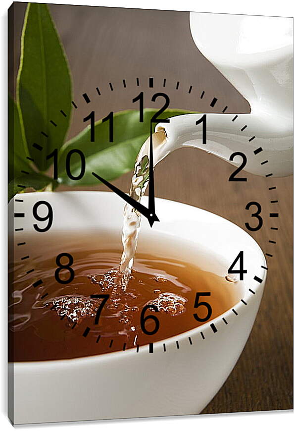 Часы картина - Черный чай