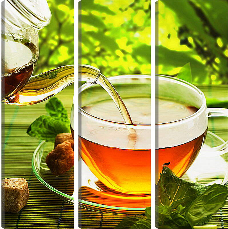Модульная картина - Чай с тростниковым сахаром