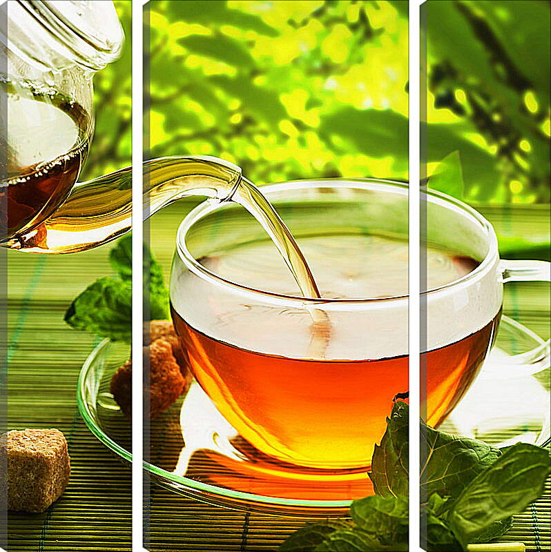 Модульная картина - Чай с тростниковым сахаром