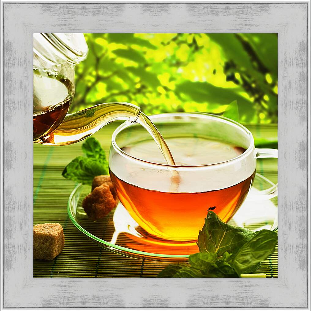 Картина в раме - Чай с тростниковым сахаром