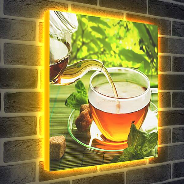 Лайтбокс световая панель - Чай с тростниковым сахаром