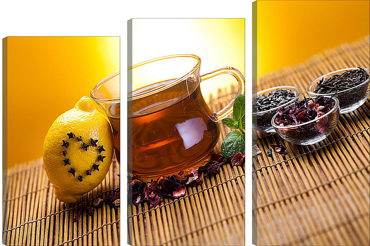 Модульная картина - Чай с лимоном