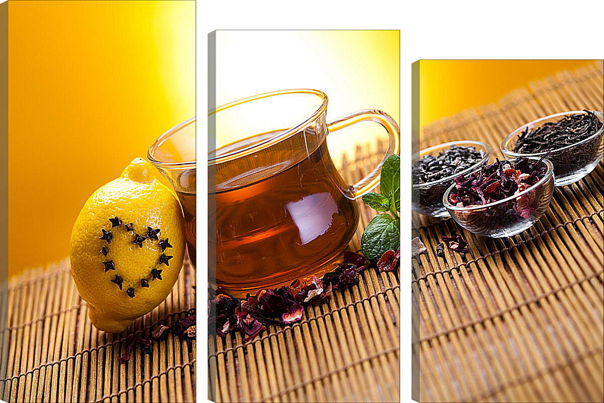 Модульная картина - Чай с лимоном