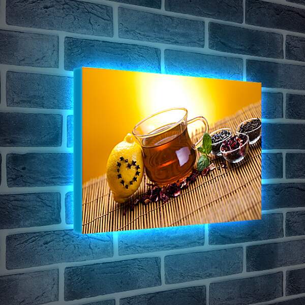 Лайтбокс световая панель - Чай с лимоном