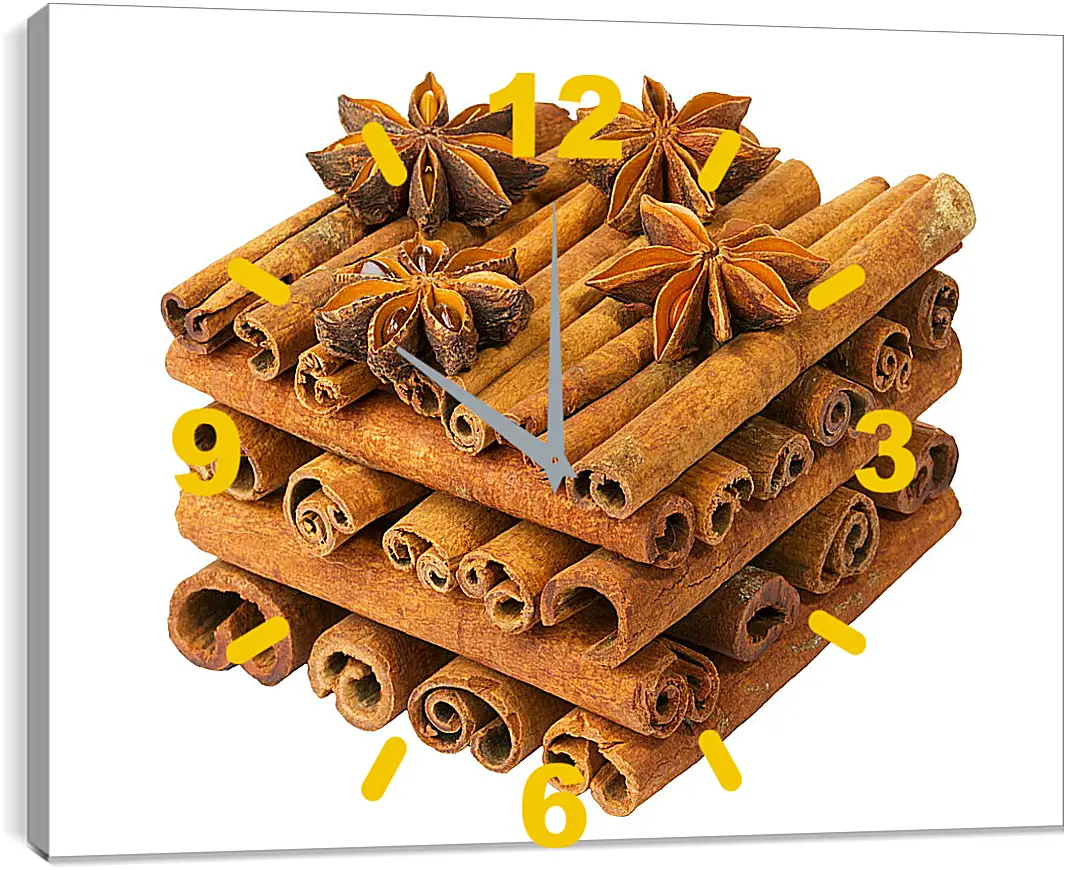 Часы картина - Корица и анис