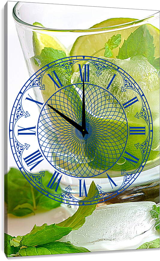Часы картина - Стакан мохито
