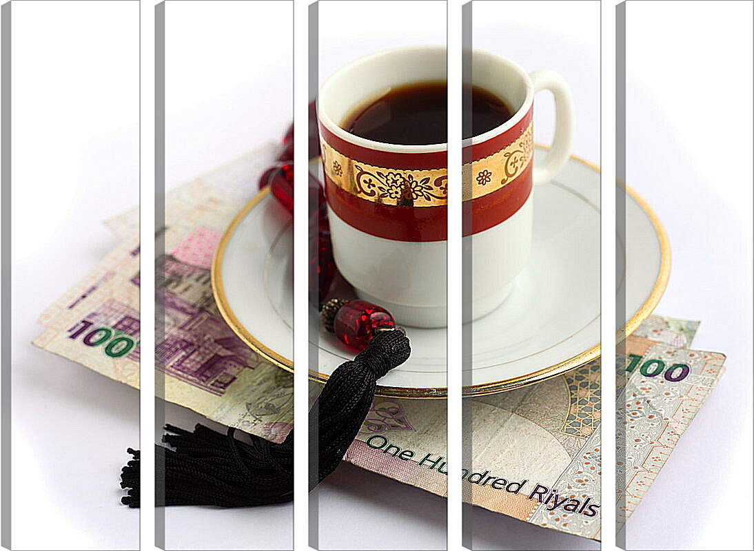 Модульная картина - Кофе и деньги