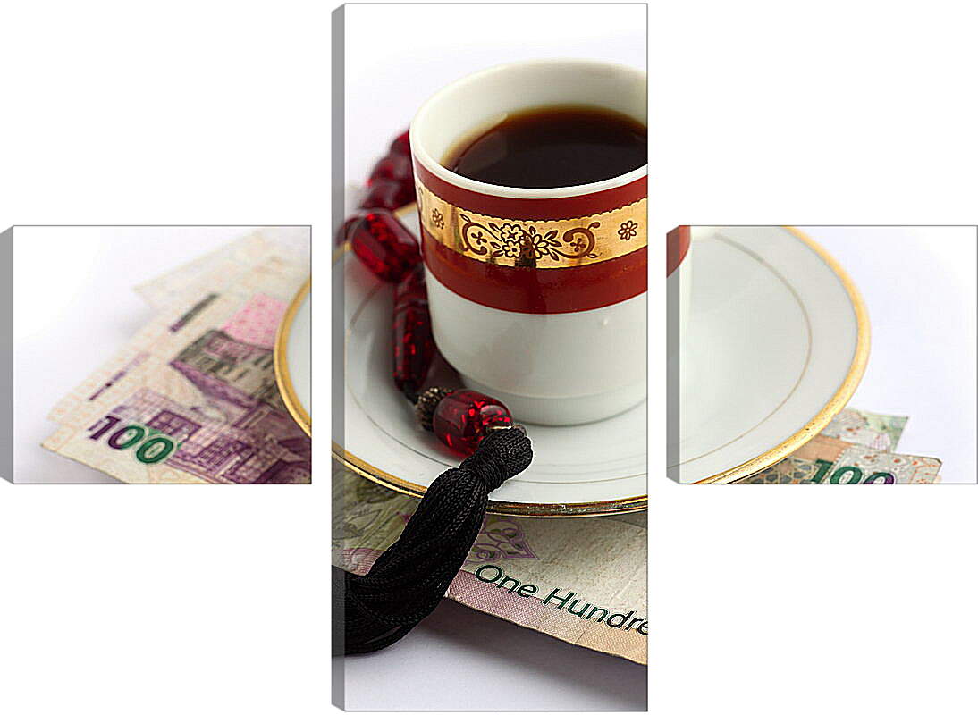 Модульная картина - Кофе и деньги