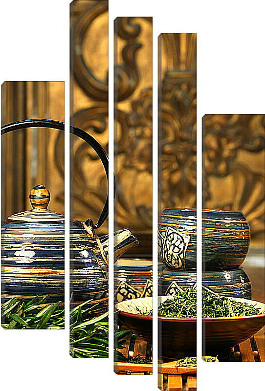 Модульная картина - Чай и деревянная ложка
