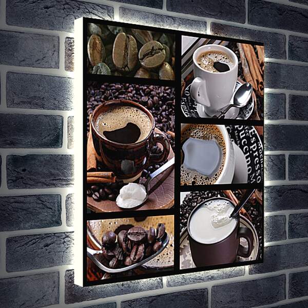 Лайтбокс световая панель - Чашки кофе