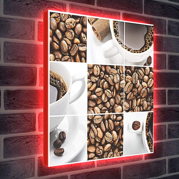 Лайтбокс световая панель - Коллаж с кофе