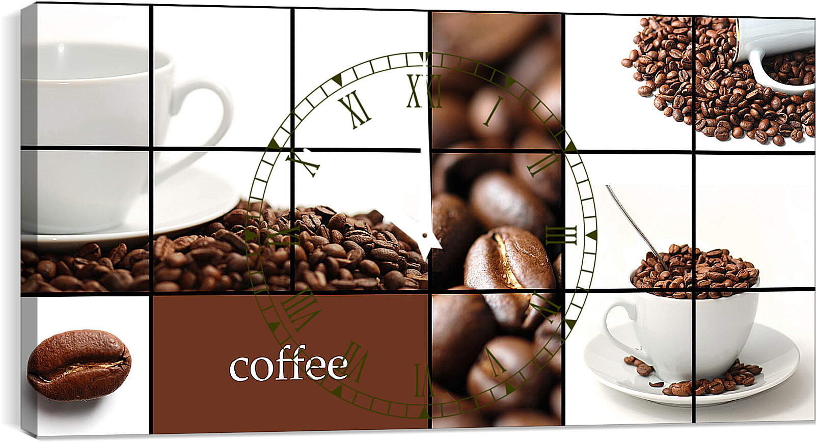 Часы картина - Кофе (coffee)