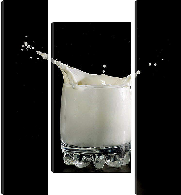 Модульная картина - Стакан молока