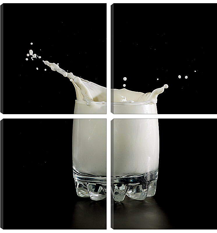 Модульная картина - Стакан молока