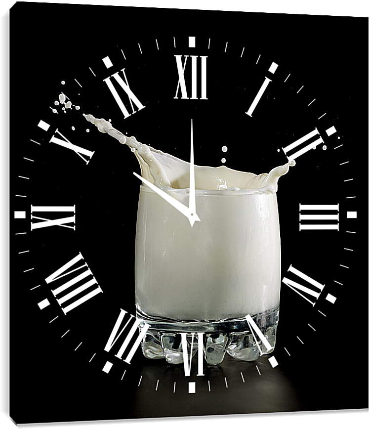 Часы картина - Стакан молока