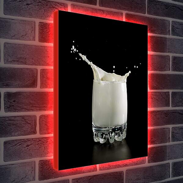 Лайтбокс световая панель - Стакан молока