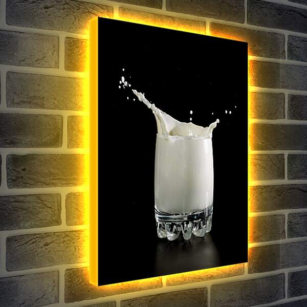 Лайтбокс световая панель - Стакан молока