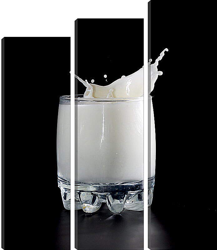 Модульная картина - Стакан с молоком