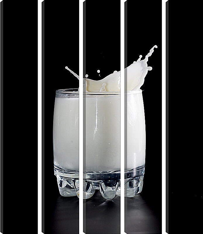 Модульная картина - Стакан с молоком