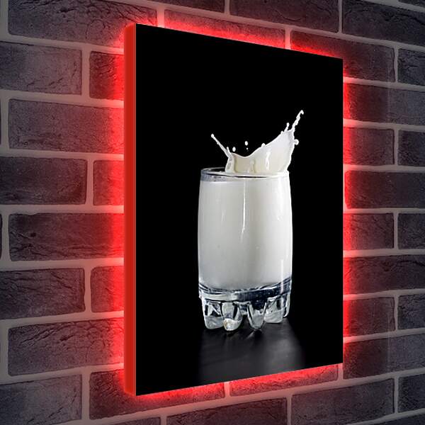 Лайтбокс световая панель - Стакан с молоком