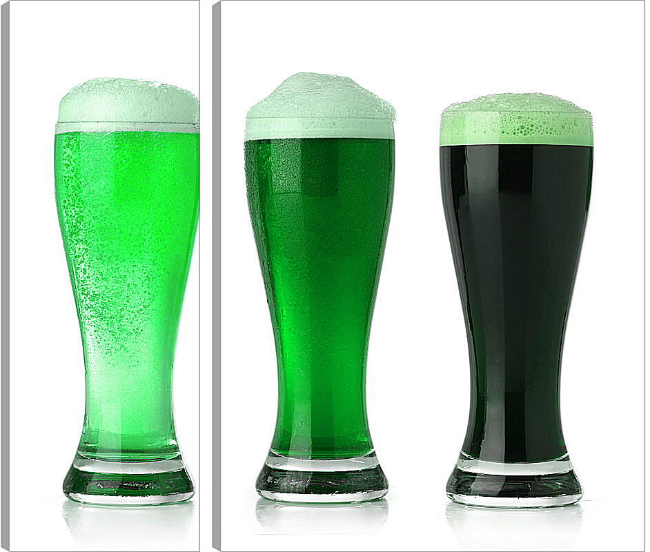 Модульная картина - Сорта зеленого пива
