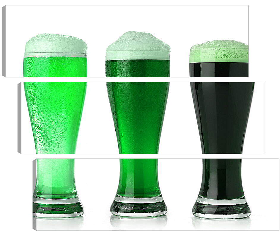 Модульная картина - Сорта зеленого пива