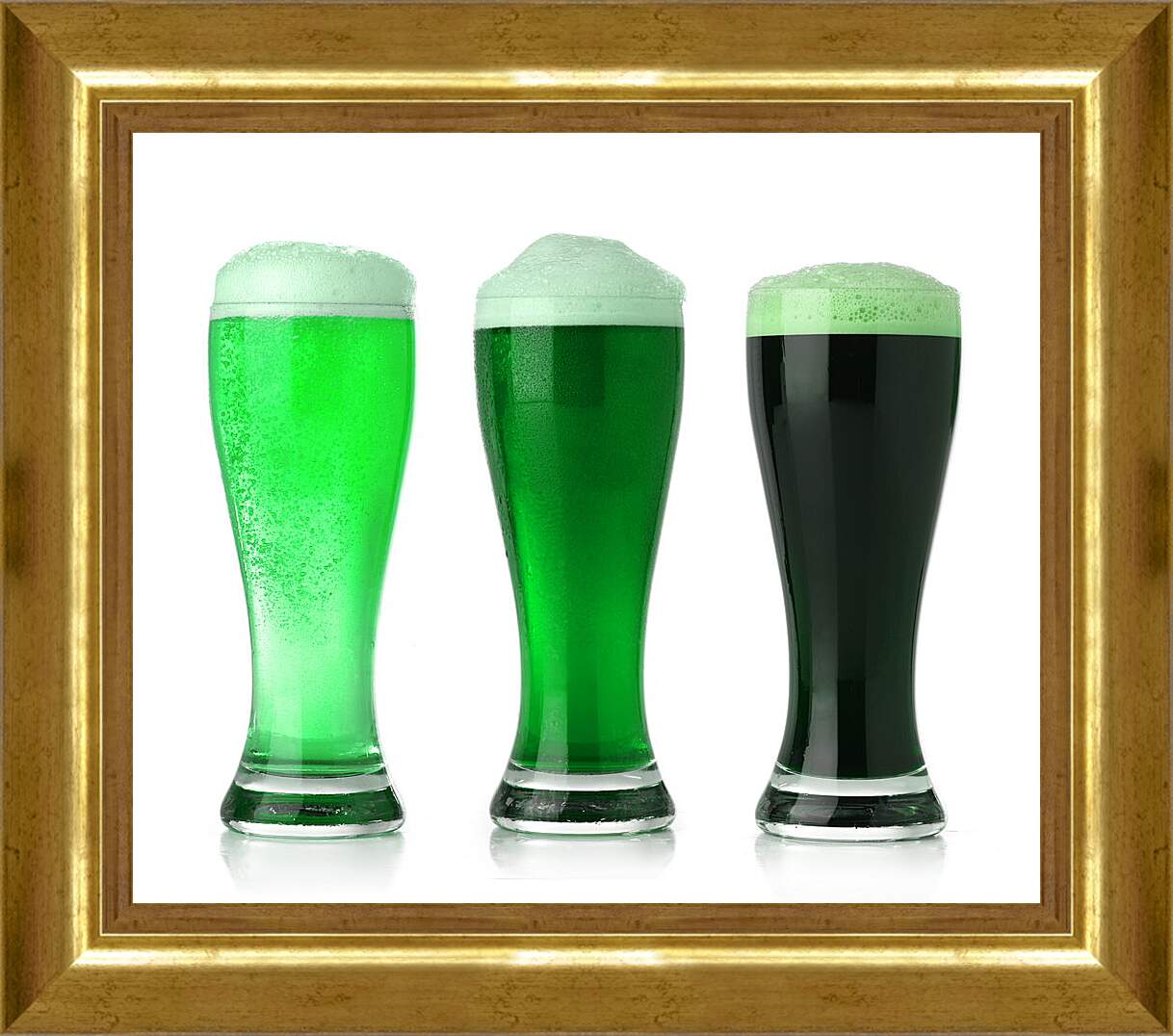 Картина в раме - Сорта зеленого пива