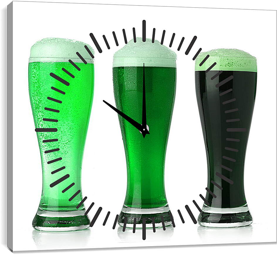Часы картина - Сорта зеленого пива
