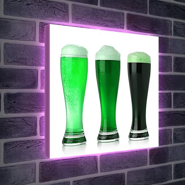 Лайтбокс световая панель - Сорта зеленого пива