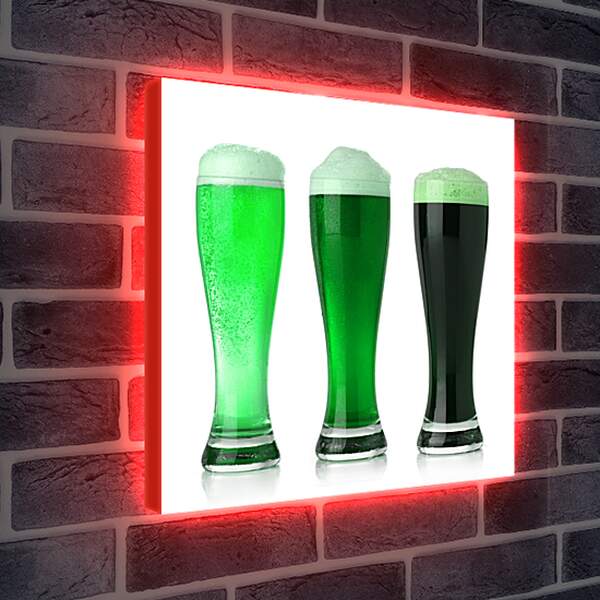 Лайтбокс световая панель - Сорта зеленого пива