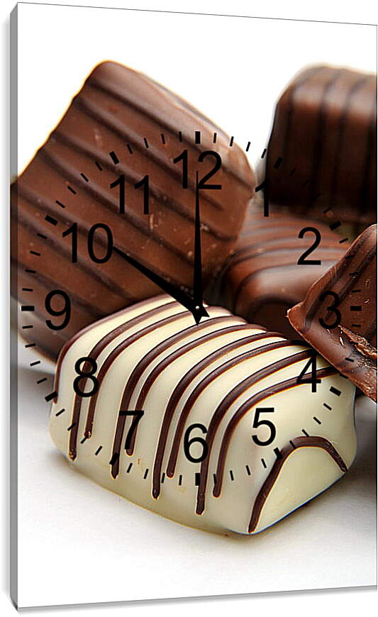 Часы картина - Конфета в белом шоколаде