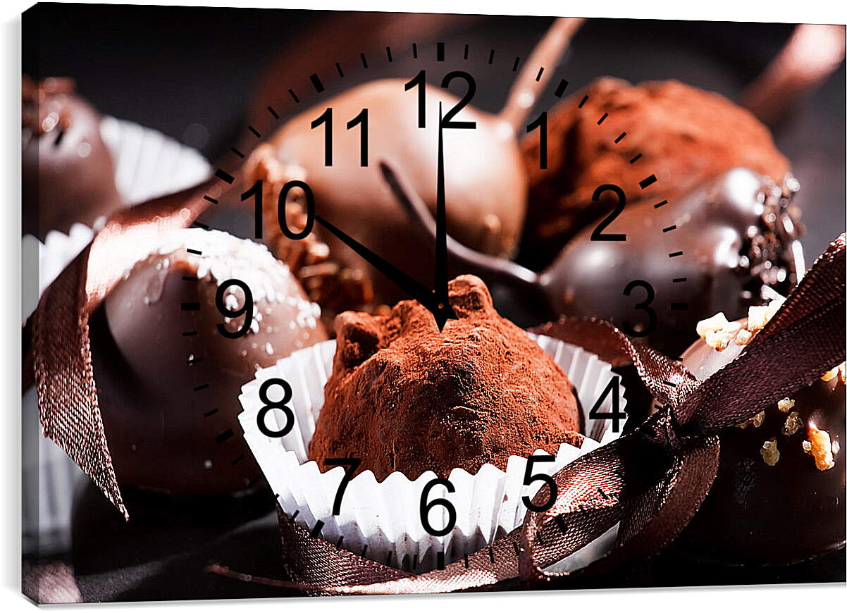 Часы картина - Шоколадный трюфель