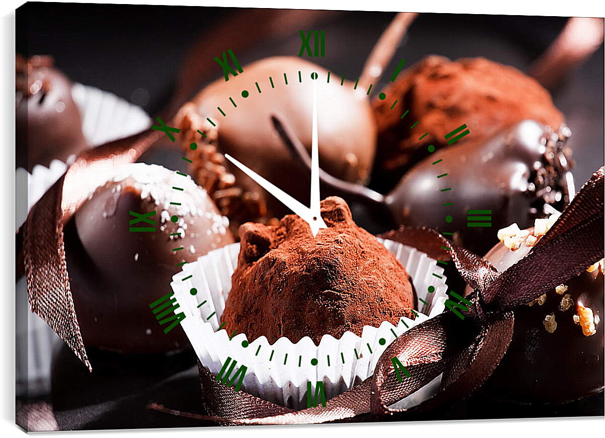 Часы картина - Шоколадный трюфель