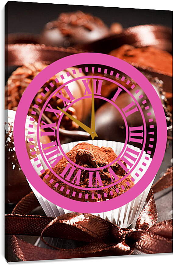 Часы картина - Трюфельные конфеты