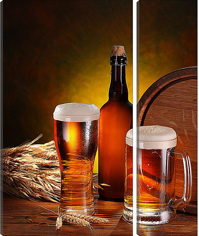 Модульная картина - Две кружки пива