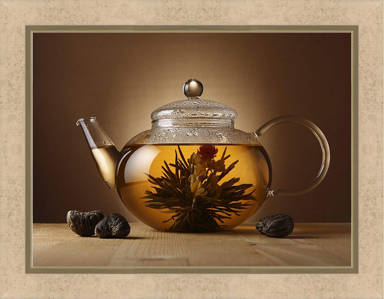 Картина в раме - Чайный цветок